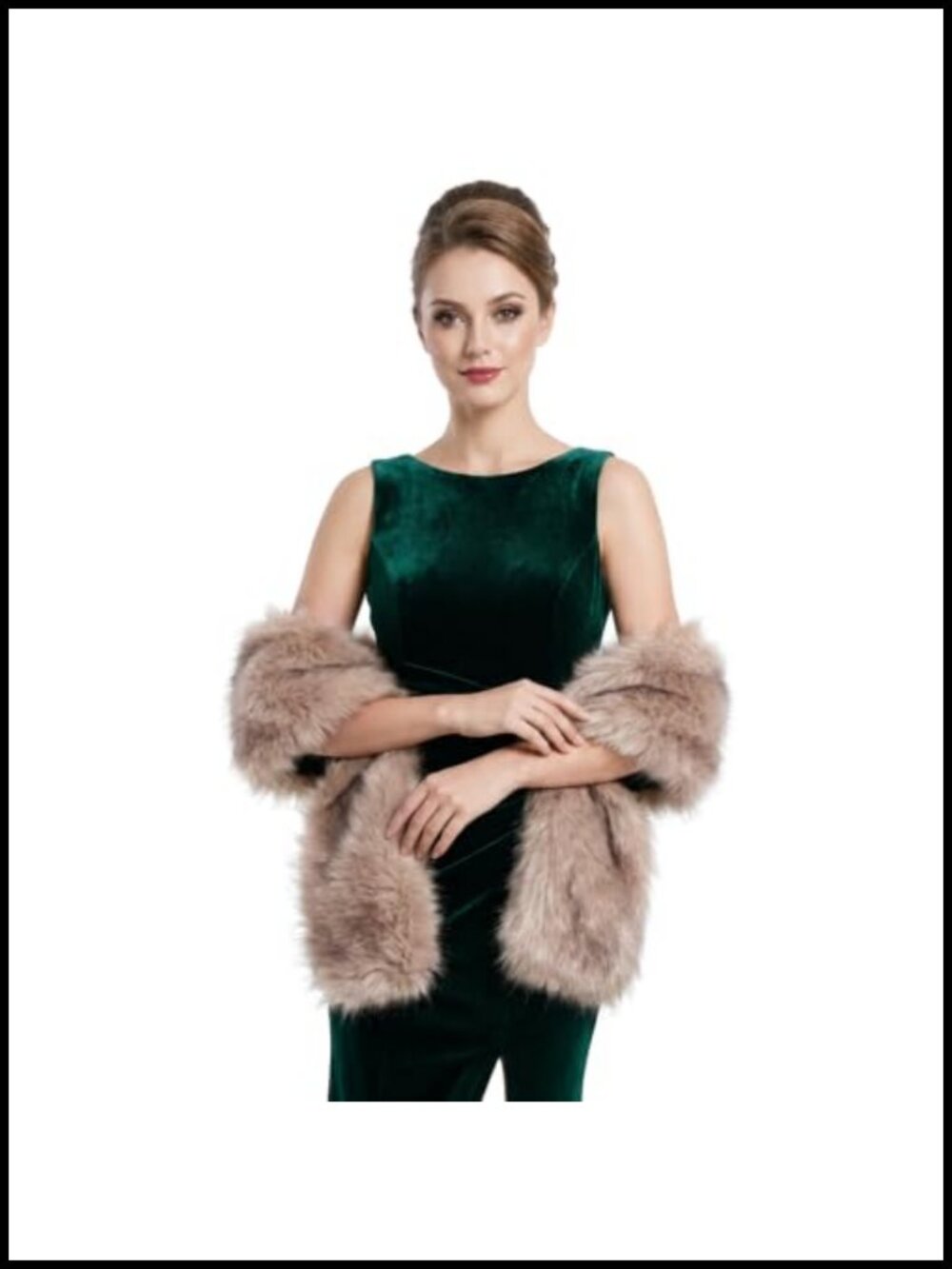 Faux Fur Collar Scarf Wrap Shawl Winter Neck Warmer Stole